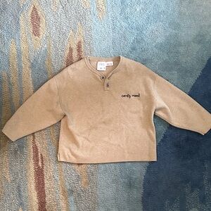 Zara Tan Comfy Mood Kids Shirt